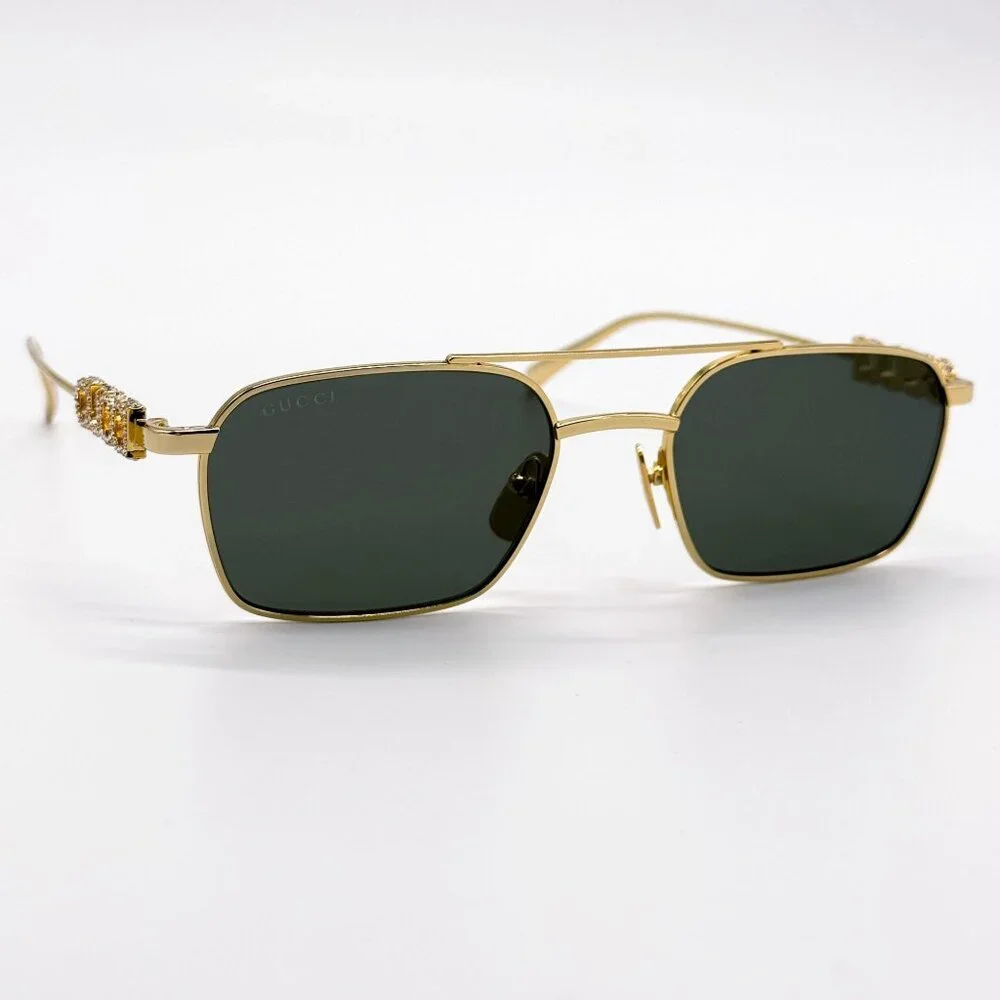 NEW GUCCI SUNGLASSES GOLD UNISEX EYEWEAR GUCCI GG1804S 001